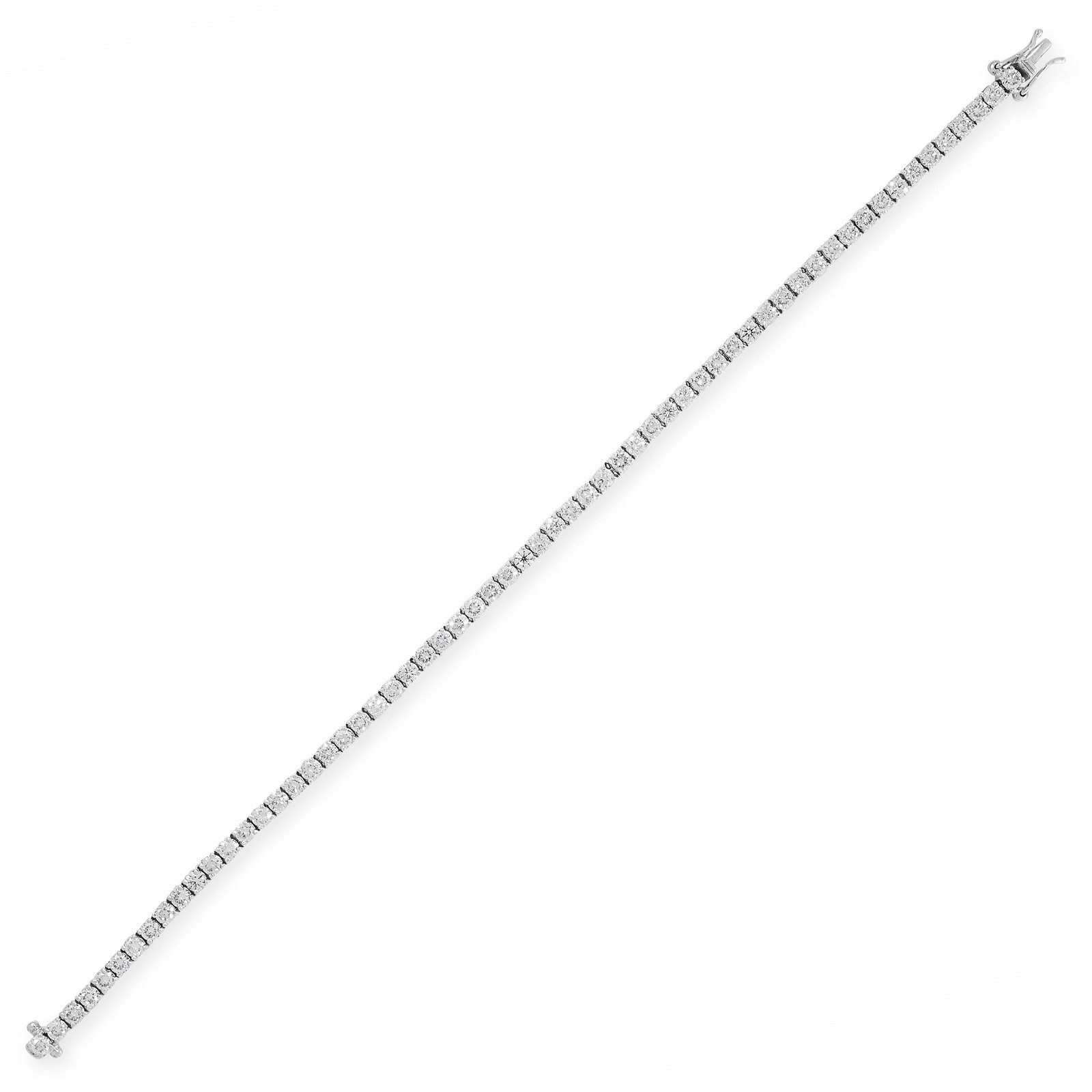 A DIAMOND LINE BRACELET in 18ct white goldd, comprising (1 of 1)