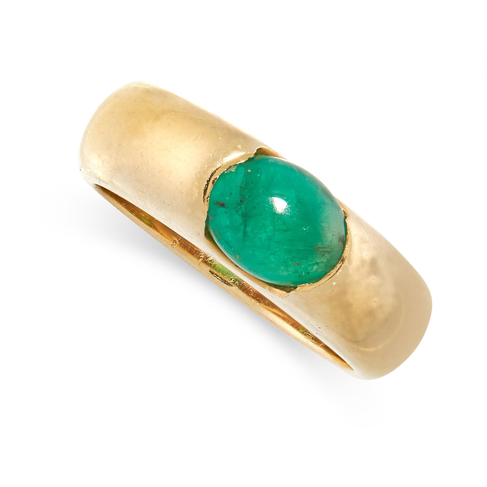 A VINTAGE EMERALD DRESS RING in 18ct yellow gold, the (1 of 2)