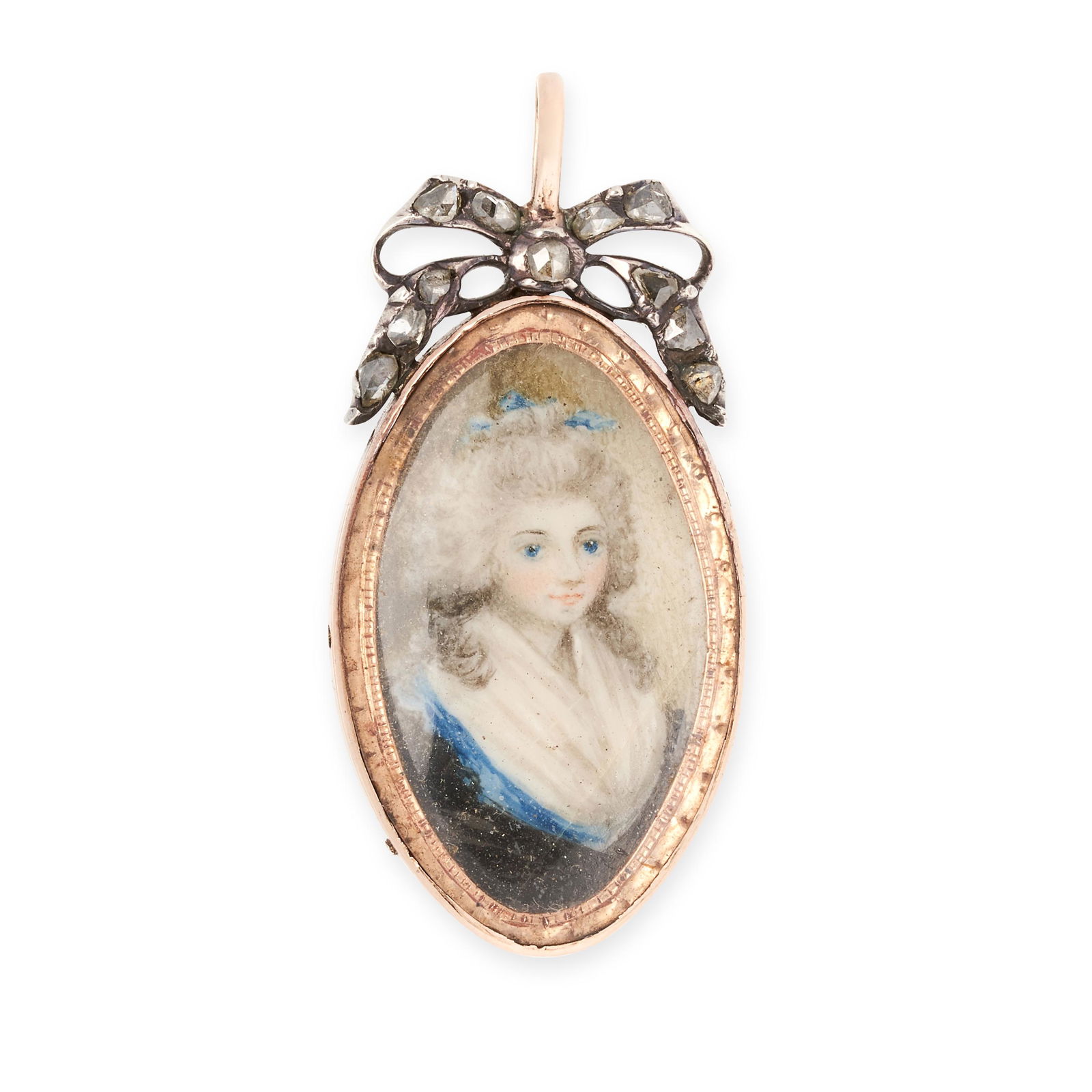 AN ANTIQUE GEORGIAN PORTRAIT MINIATURE AND DIAMOND (1 of 1)