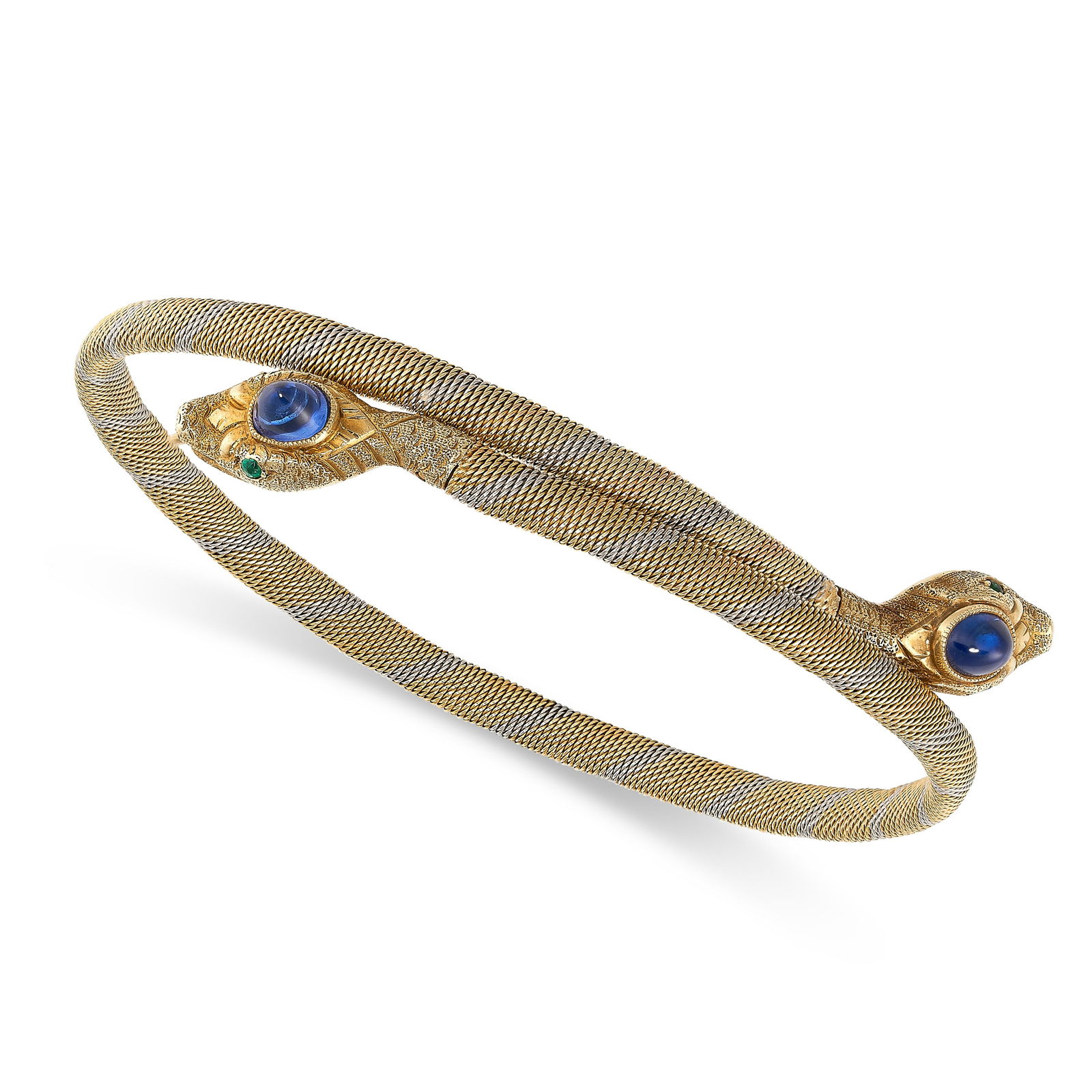 AN ANTIQUE SAPPHIRE SNAKE BRACELET in three colour (1 of 1)