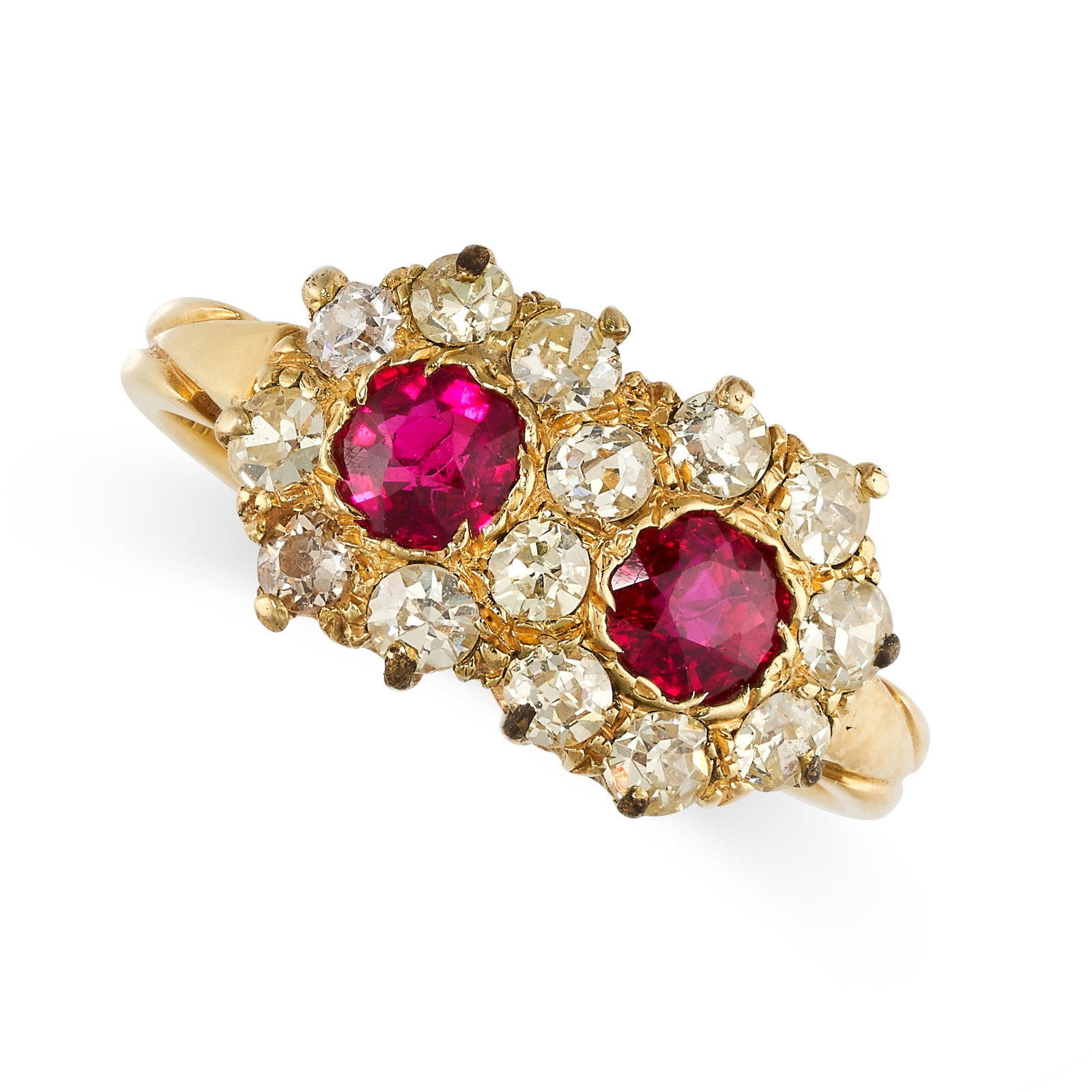 A RUBY AND DIAMOND DRESS RING, 1931 in 18ct yellow (1 of 2)