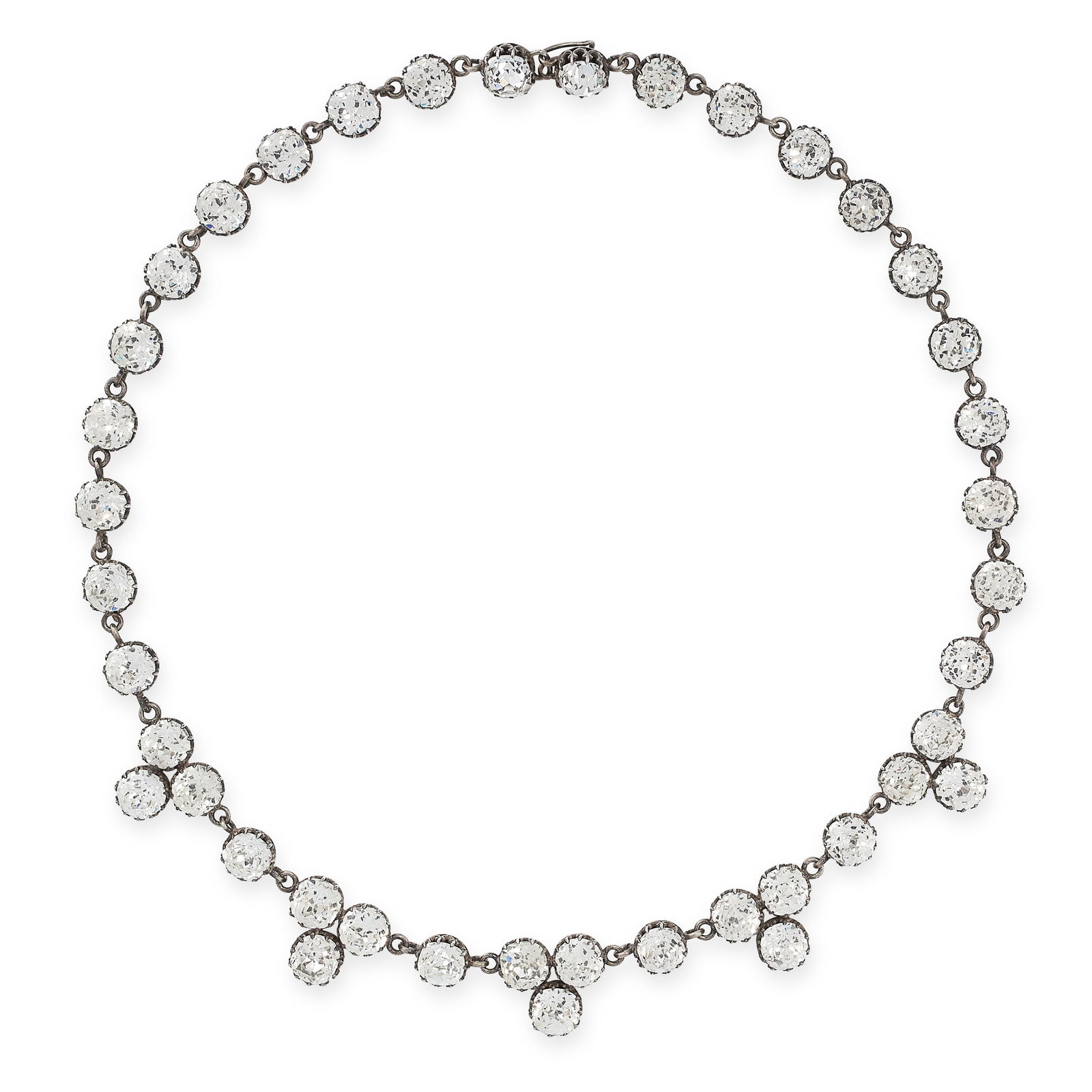 AN ANTIQUE PASTE RIVIERE NECKLACE   Circular cut paste (1 of 1)