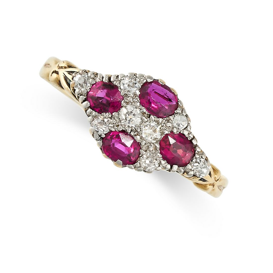 AN ANTIQUE RUBY AND DIAMOND RING (1 of 4)