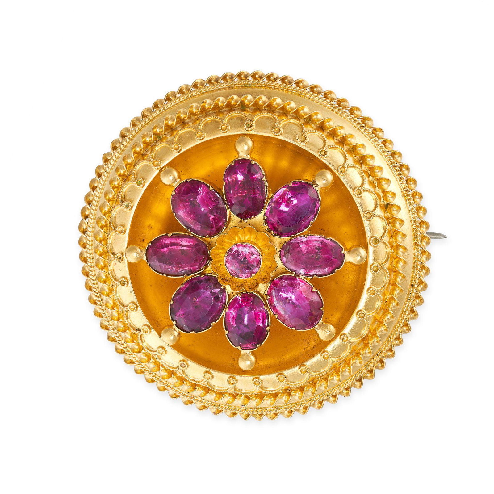 AN ANTIQUE GEMSET MOURNING LOCKET BROOCH, 19TH CENTURY (1 of 1)