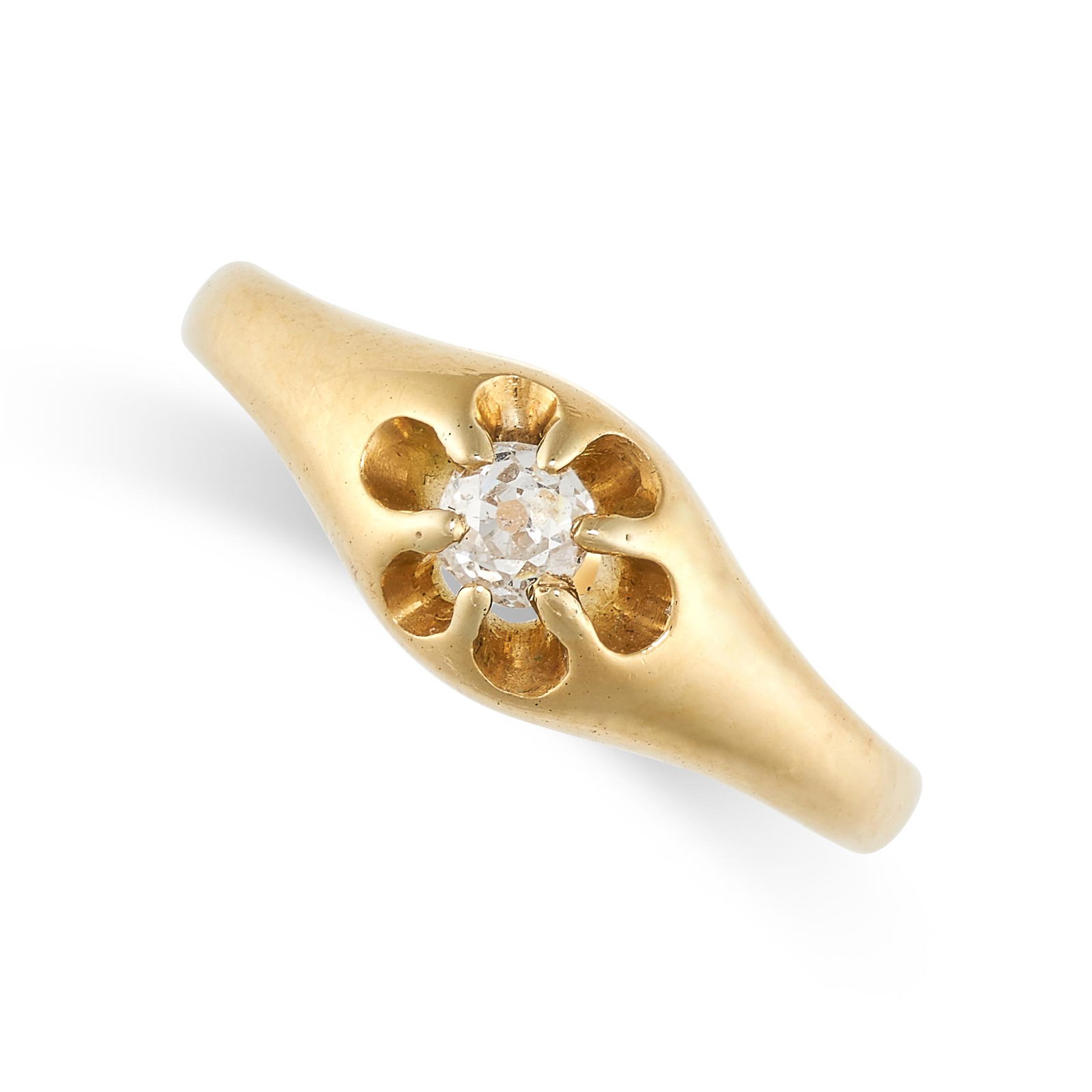 AN ANTIQUE DIAMOND RING in 14ct (or 15ct) yellow gold, (1 of 1)