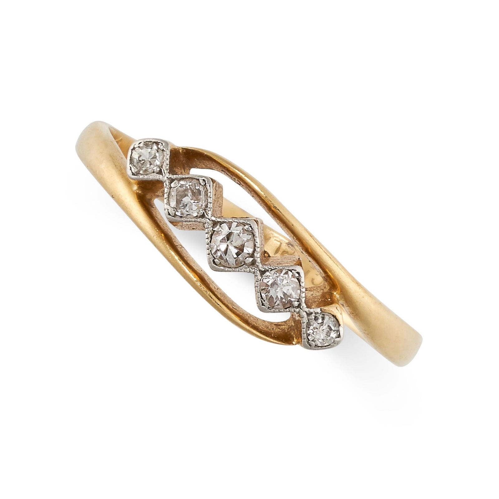 A DIAMOND DRESS RING, CIRCA 1930 in 18ct yellow gold (1 of 1)