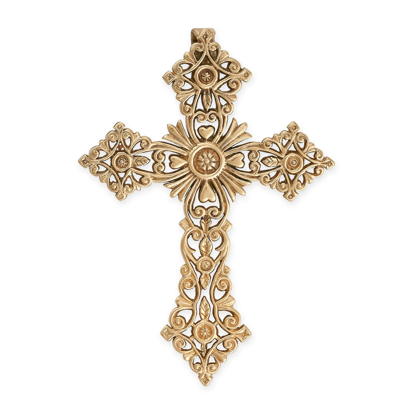 AN ANTIQUE GOLD CROSS PENDANT in 9ct yellow gold, the (1 of 1)