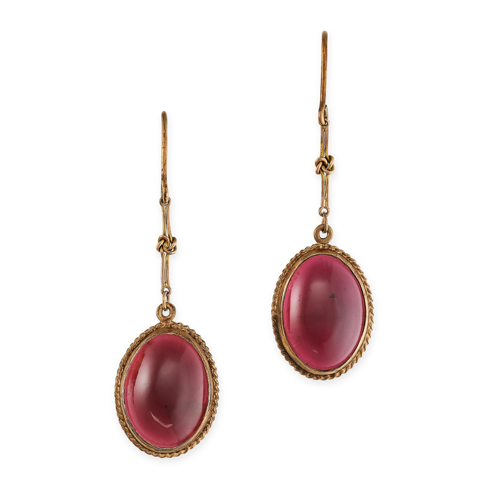 NO RESERVE - A PAIR OF ANTIQUE GARNET DROP EARRINGS in (1 of 1)