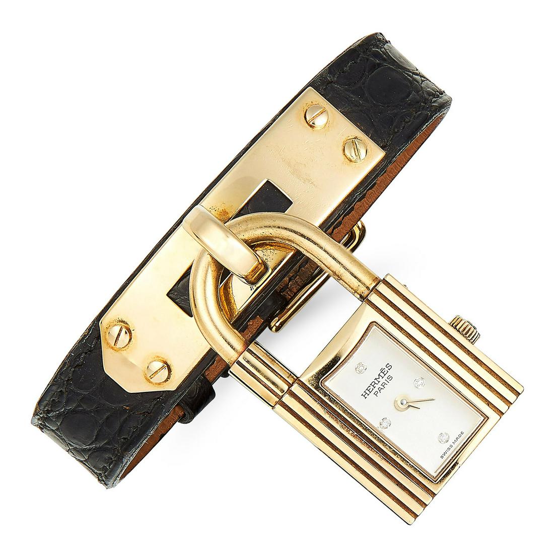 Hermes top padlock watch