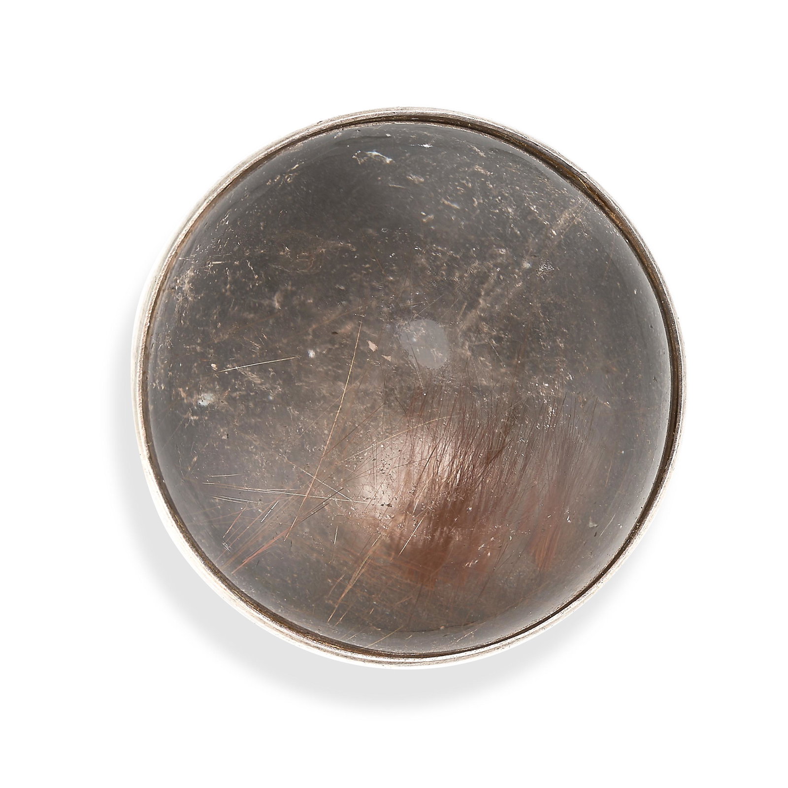 GEORG JENSEN, A RUTILATED QUARTZ RING in silver, designed by Bent Gabrielsen, design number 169, the (1 of 2)