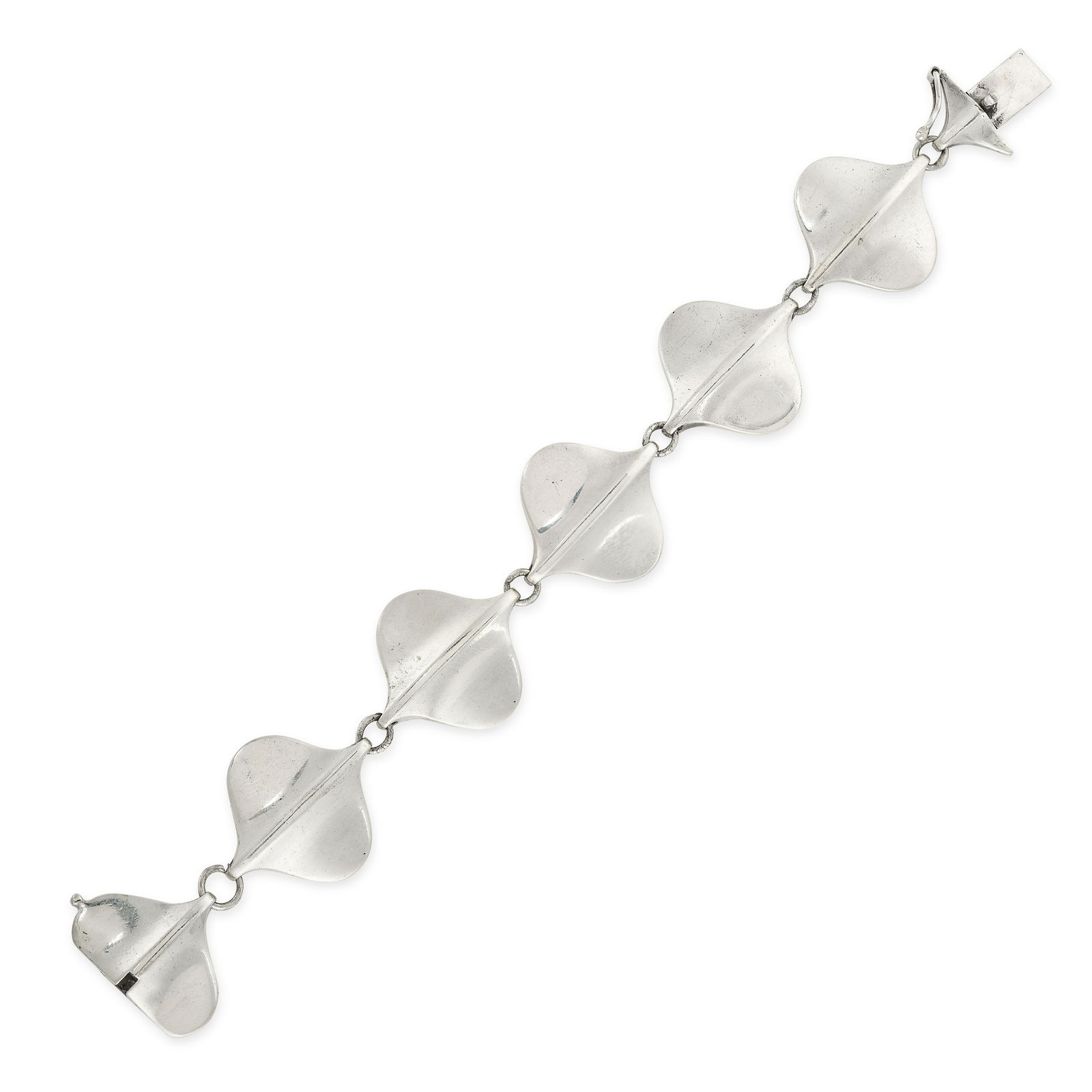 GEORG JENSEN, A SILVER BRACELET design number 176, designed as a series of abstract links, Georg (1 of 1)