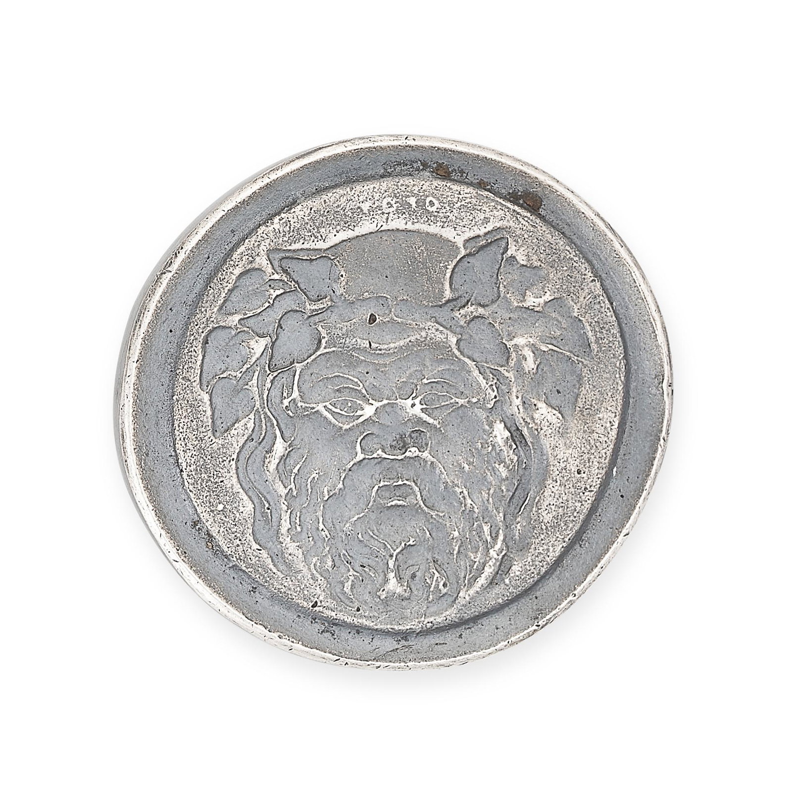 A SILVER INTAGLIO depicting a Silenus, no assay marks, 2.1cm, 7.9g.: A SILVER INTAGLIO depicting a Silenus, no assay marks, 2.1cm, 7.9g.