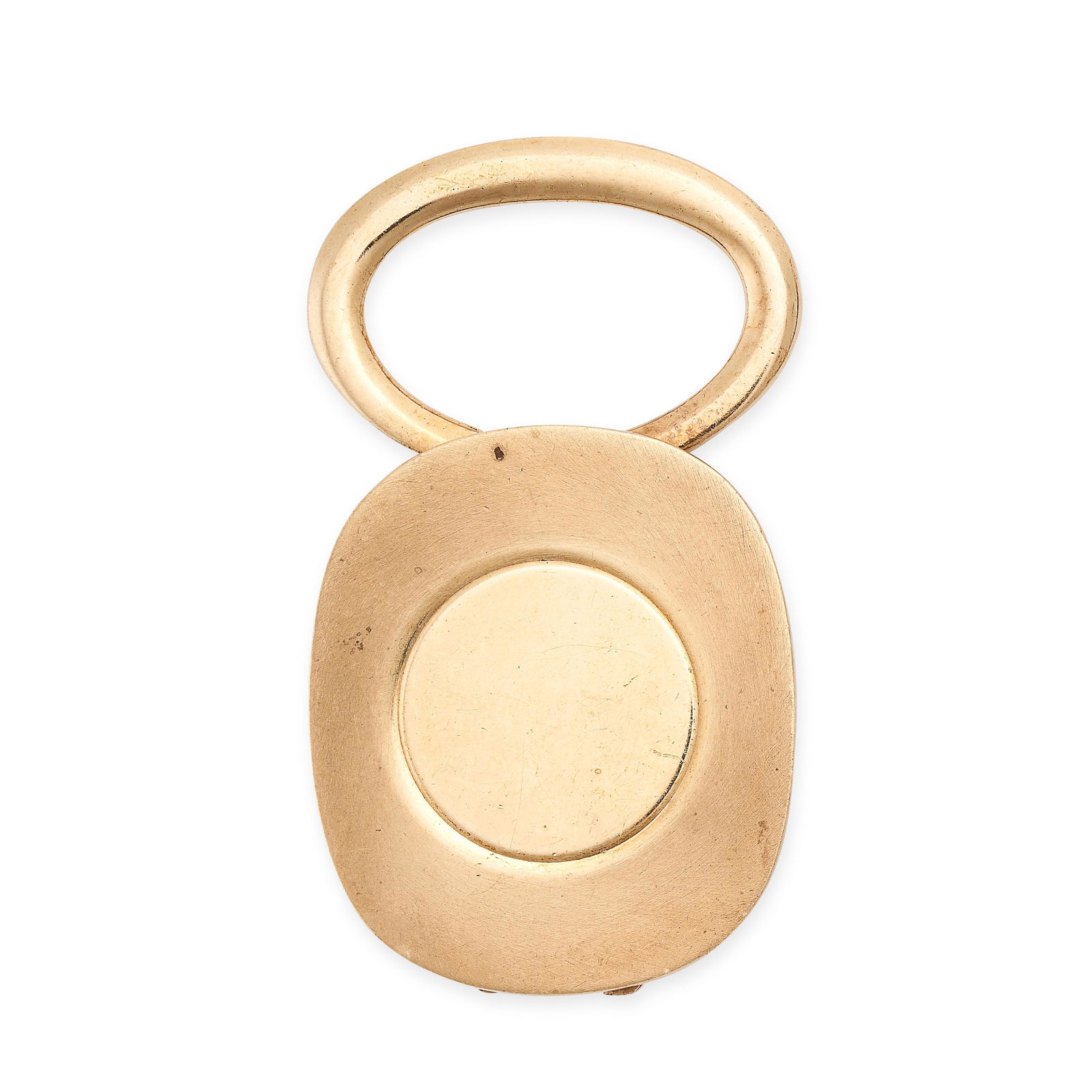GUCCI, A GOLD KEY RING in 9ct gold, designed as a hooped with a fitted clip clasp, signed Gucci, (1 of 3)