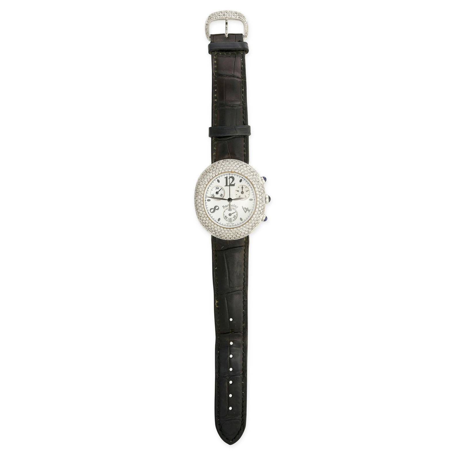 ADLER BARTHELAY, A WHITE GOLD AND DIAMOND WRISTWATCH, REF. 61208 in 18ct white gold, with mother of (1 of 2)