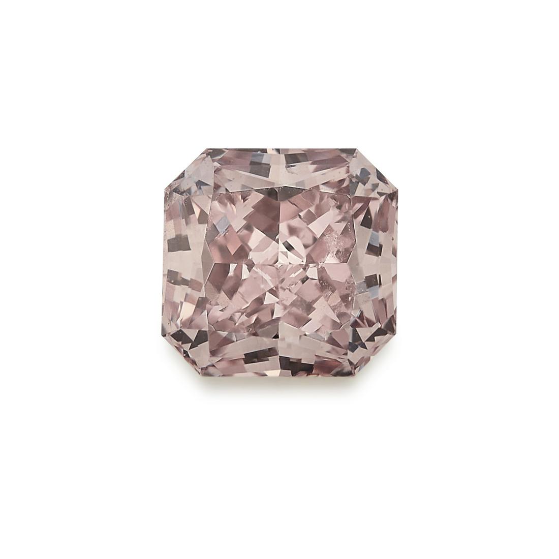 NO RESERVE - AN UNMOUNTED FANCY PINK-BROWN DIAMOND cut-cornered square brilliant cut, 0.23 carats. (1 of 1)