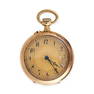 AN ANTIQUE DIAMOND POCKET WATCH in 18ct yellow gold, the circular case with textured and cross