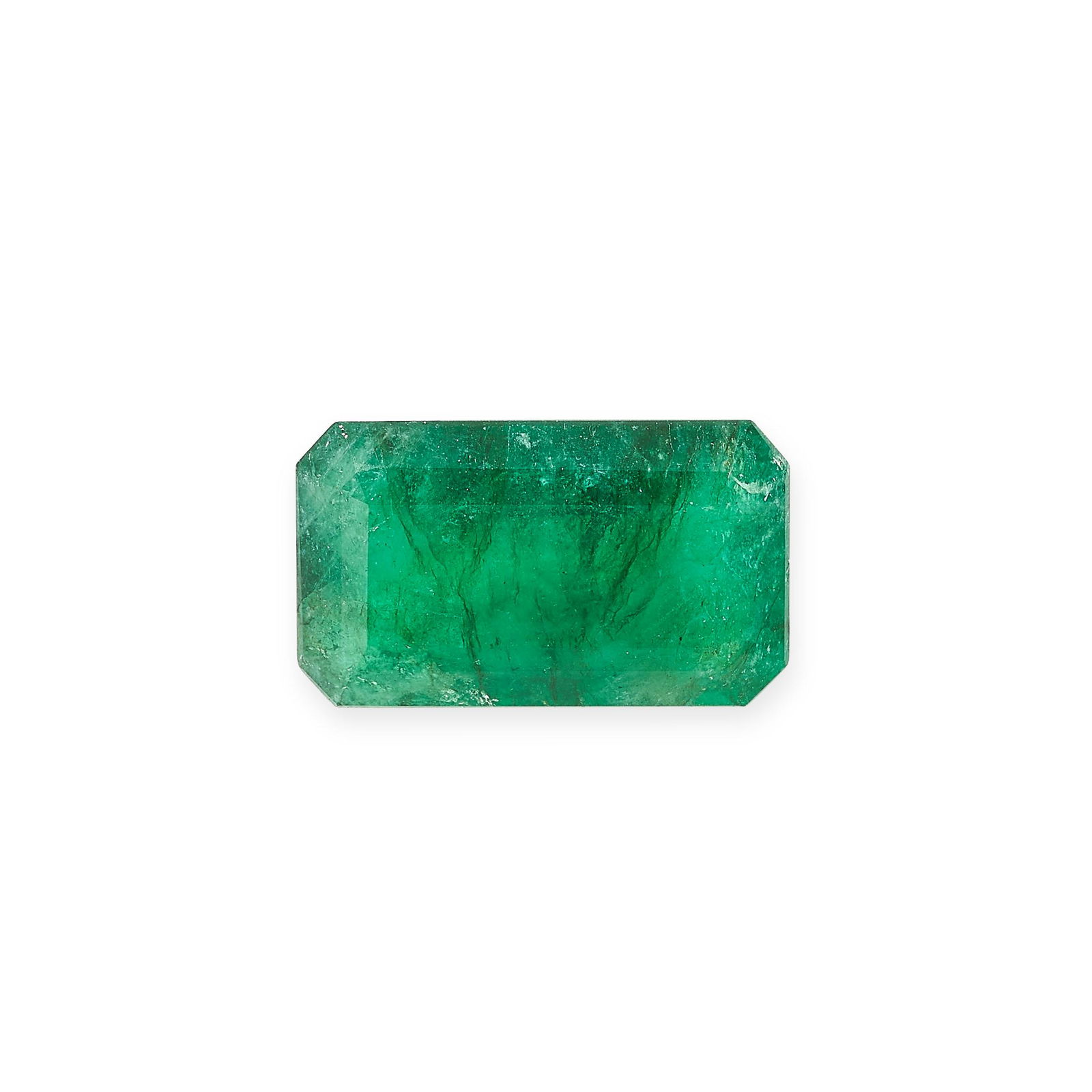 AN UNMOUNTED EMERALD emerald cut, 5.30 carats. (1 of 1)