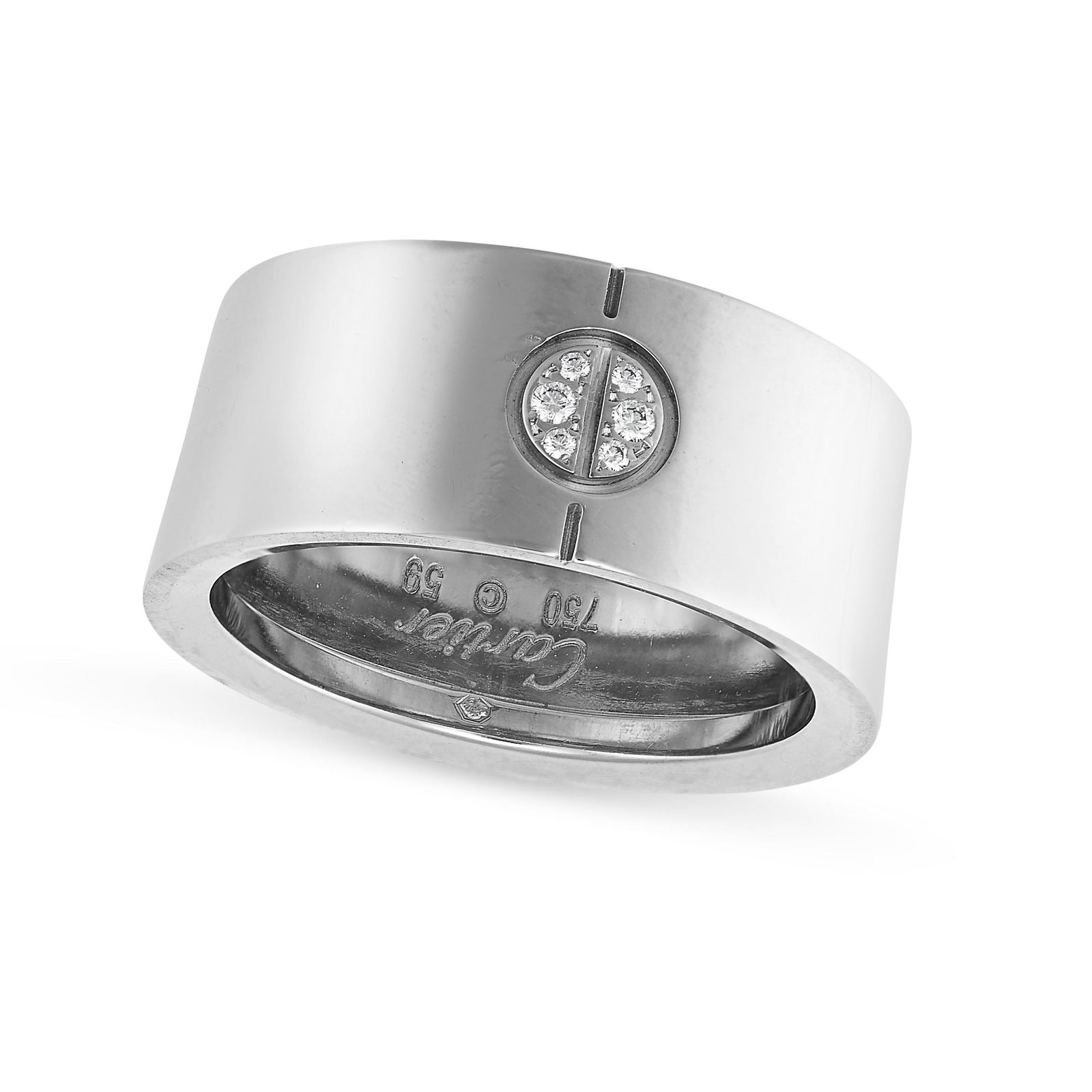 Cartier A Diamond Love Ring In 18ct White Gold The Wide Band