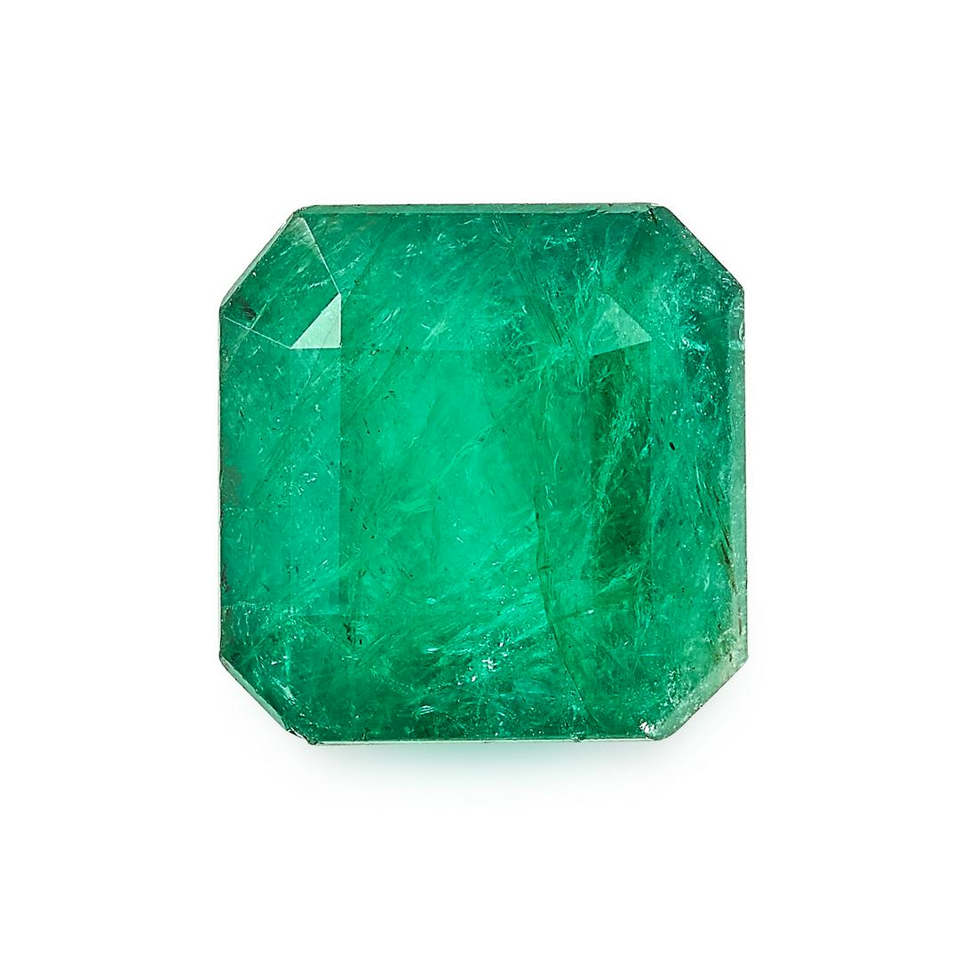 AN UNMOUNTED EMERALD octagonal step cut, 17.71 carats. (1 of 1)