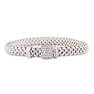 FOPE, A DIAMOND BRACELET in 18ct white gold, the flexible link bracelet set with a sliding plaque of