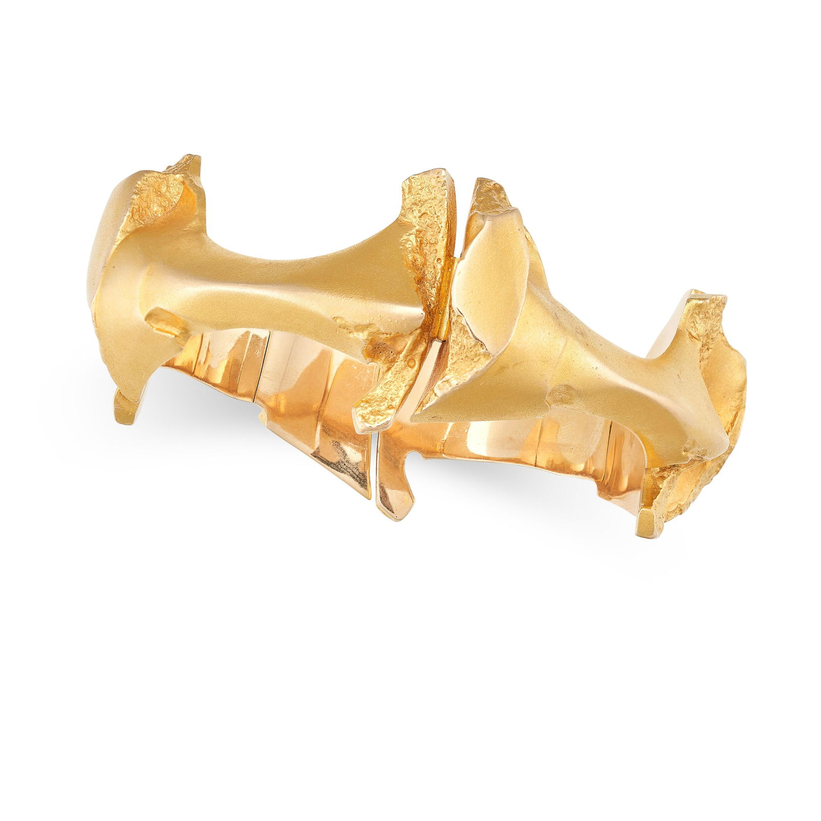 BJORN WECKSTROM FOR LAPPONIA, A GOLD BRACELET in 14ct yellow gold, formed as a series of abstract... (1 of 1)