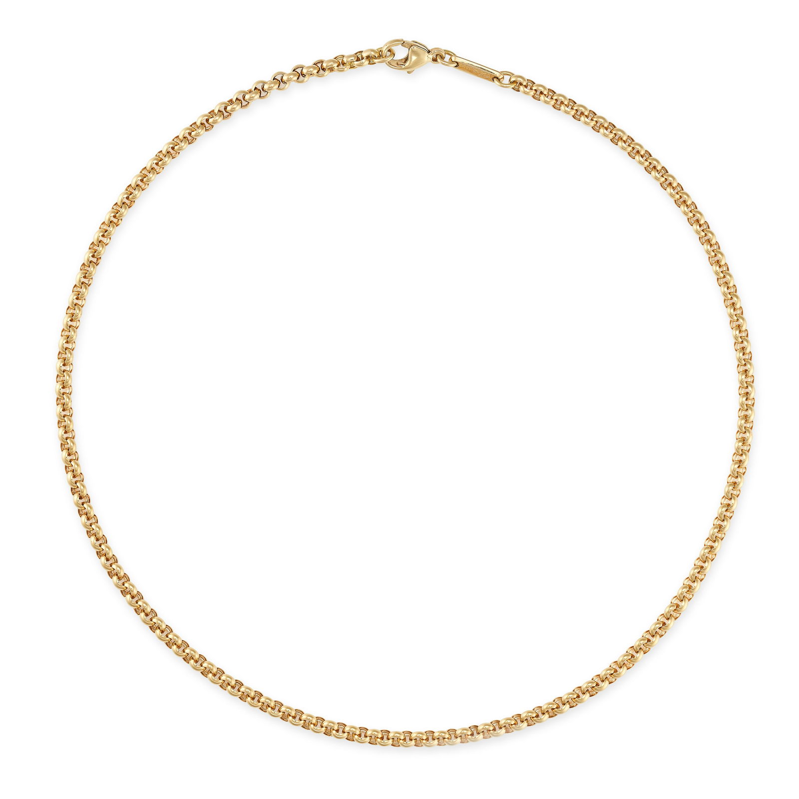 CHOPARD, A GOLD CHAIN NECKLACE in 18ct yellow gold, comprising a row of belcher links, signed (1 of 1)