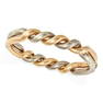 A GOLD BANGLE in 18ct yellow and white gold, the bicolour hinged bangle in twisted design, EB mak...