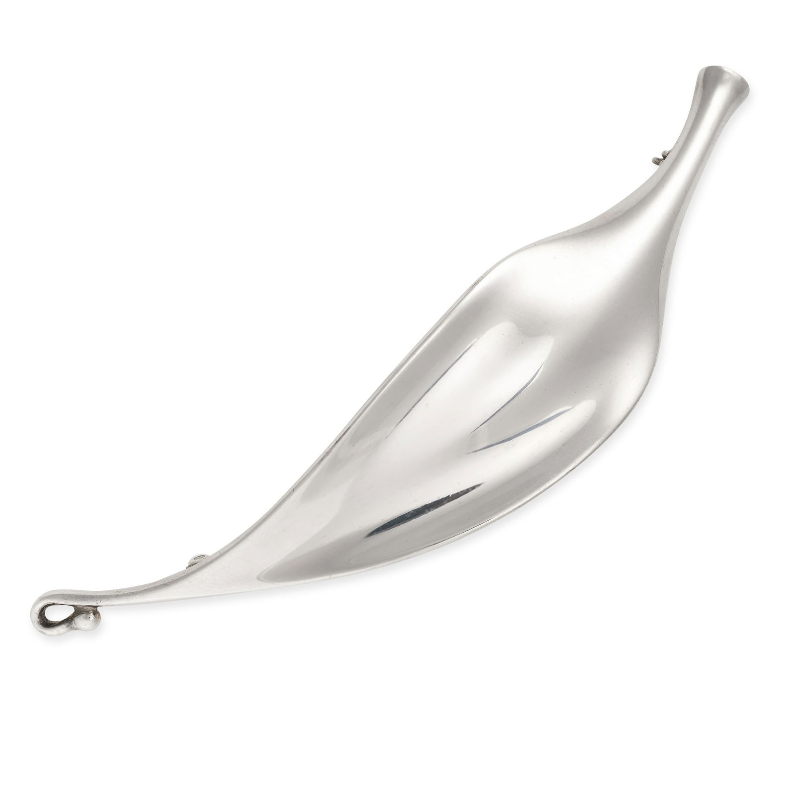 NO RESERVE - VIVIANA TORUN FOR GEORG JENSEN, A SILVER LEAF BROOCH / PENDANT designed as a stylised (1 of 1)