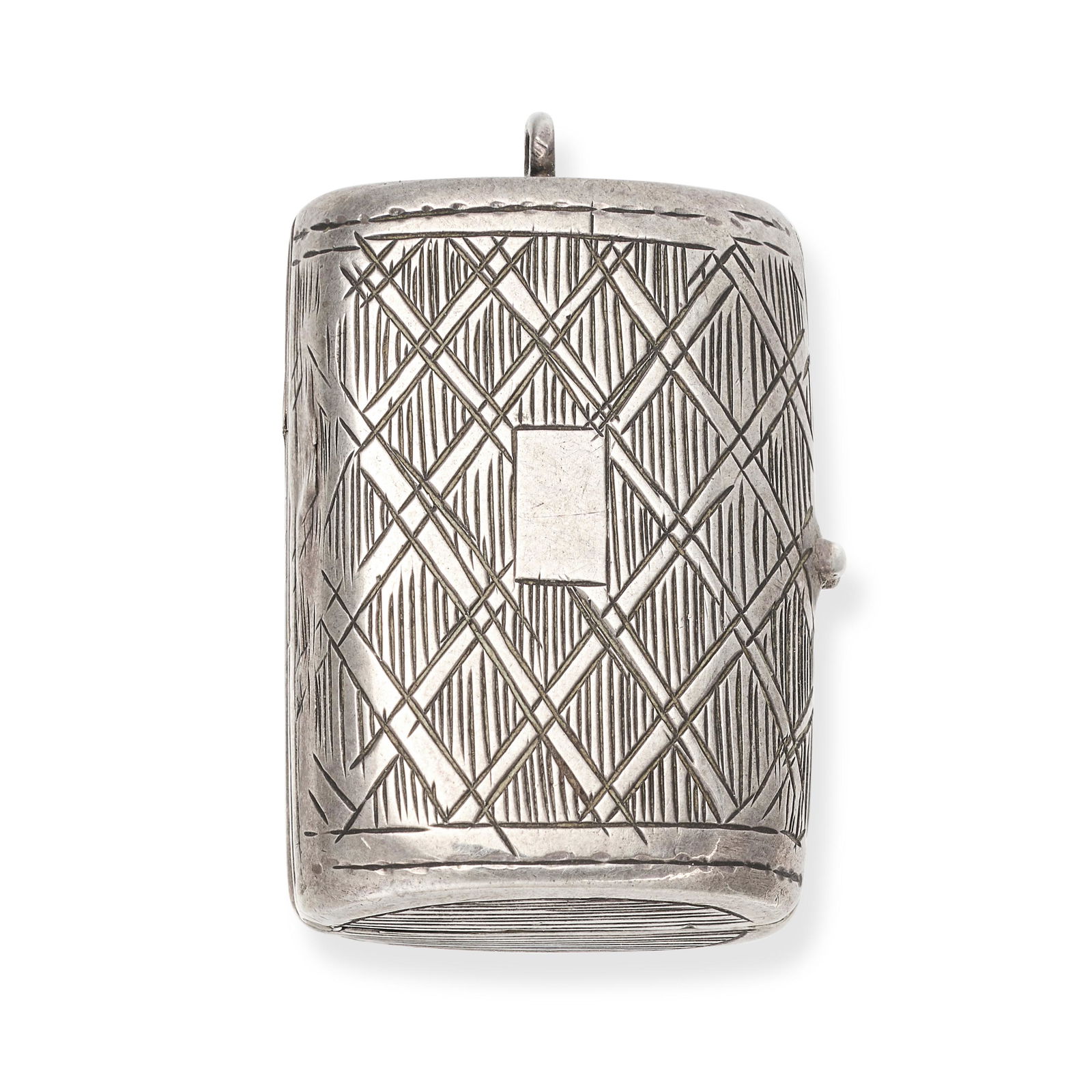 NO RESERVE - A RUSSIAN ANTIQUE SILVER VINAIGRETTE in silver gilt, the rounded rectangular body with (1 of 2)