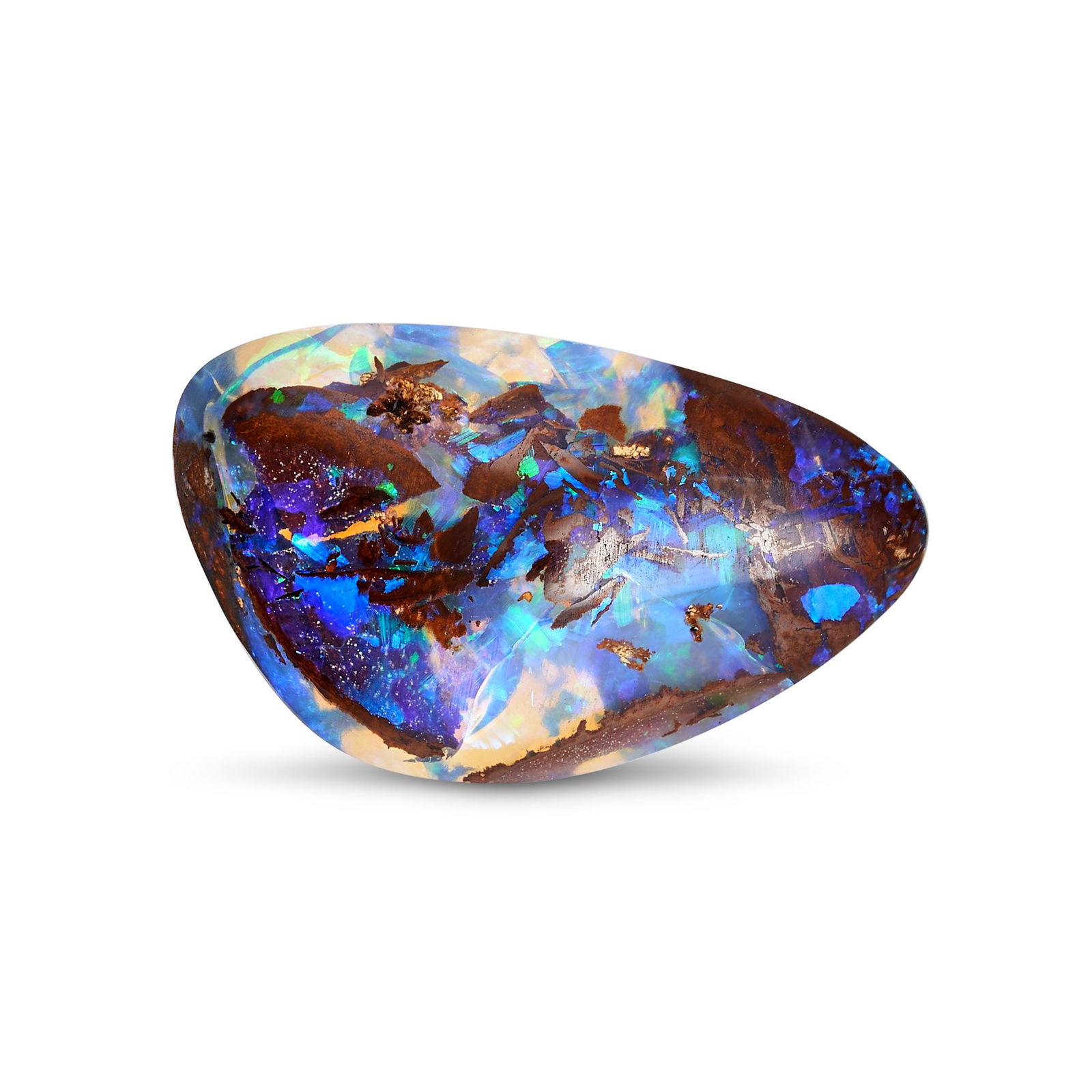 NO RESERVE - AN UNMOUNTED BOULDER OPAL cabochon cut, 12.65 carats, 2.3cm, 2.6g.  (1 of 1)