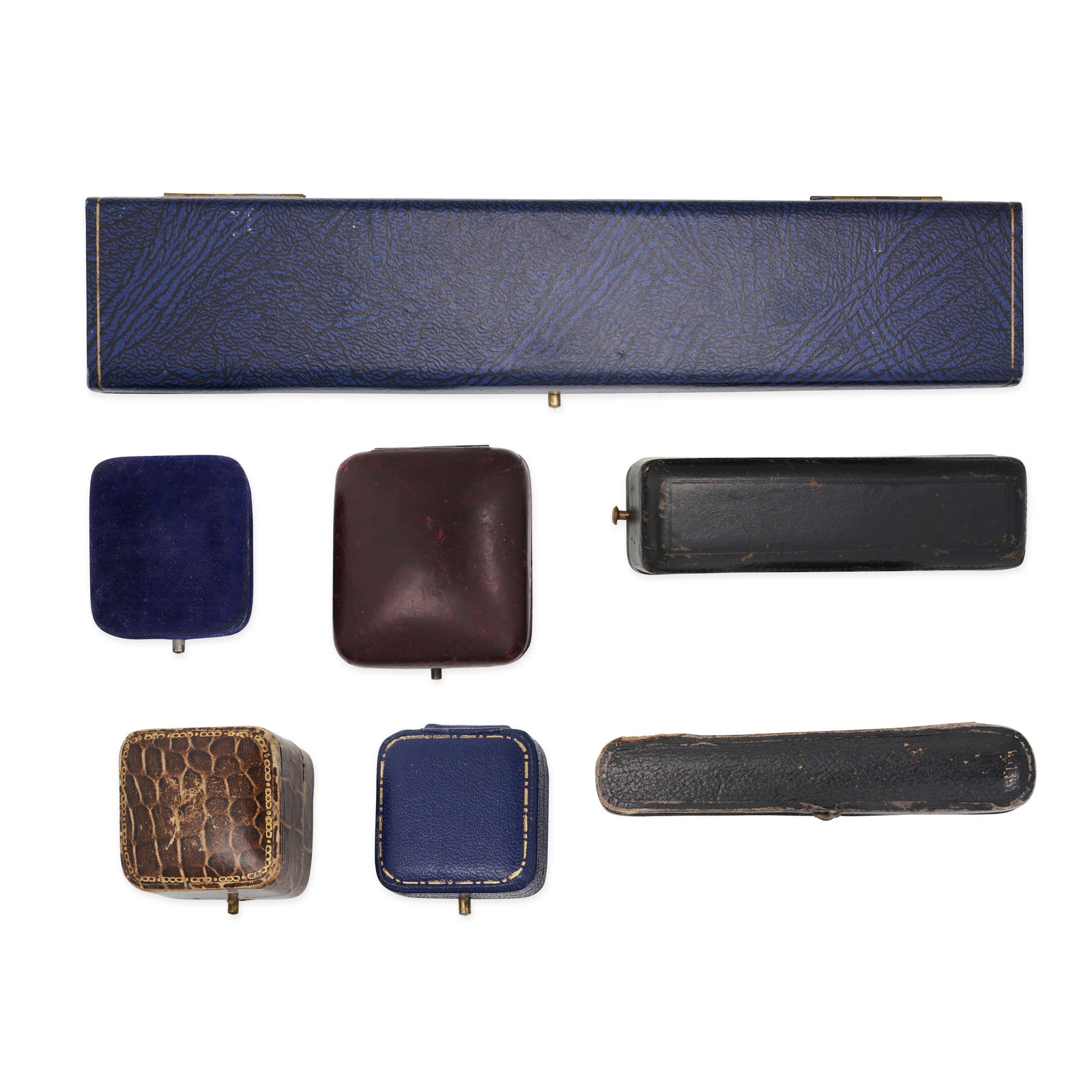 NO RESERVE - A COLLECTION OF ANTIQUE AND VINTAGE JEWELLERY BOXES comprising seven boxes, including a (1 of 3)