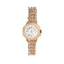 NO RESERVE - A GOLD AND CORAL WRISTWATCH in 14ct and 9ct  gold, the circular white dial with Arabic