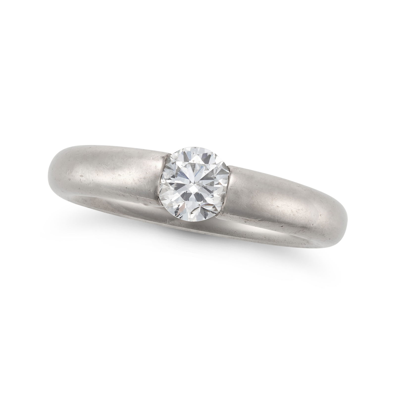 NIESSING, A DIAMOND SPANNRING RING tension set with a round brilliant cut diamond of approximately (1 of 1)