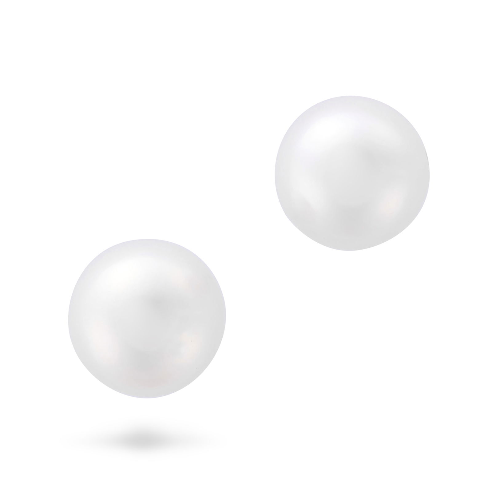 BUCHERER, A PAIR OF PEARL STUD EARRINGS in 18ct white gold, each set with a pearl of 8.5mm, CB ma...: BUCHERER, A PAIR OF PEARL STUD EARRINGS in 18ct white gold, each set with a pearl of 8.5mm, CB maker's mark, Swiss assay marks, 0.9cm, 2.6g. Accompanied by a Bucherer jewellery box. Current retail pri