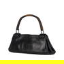 GUCCI BLACK LEATHER WOODEN HANDLE BAG  Condition grade B.  Black leather exterior with black metal