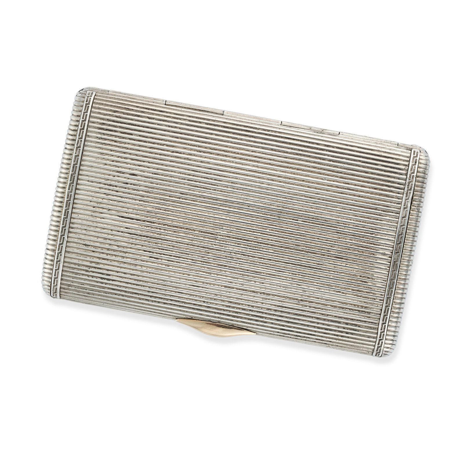 AN ANTIQUE RUSSIAN SILVER AND GOLD VESTA CASE, IVAN BRITSYN, MOSCOW 1908-17 the rounded rectangul... (1 of 1)