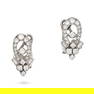 A PAIR OF ART DECO DIAMOND CLIP EARRINGS the pear shaped earrings each set with transitional, single