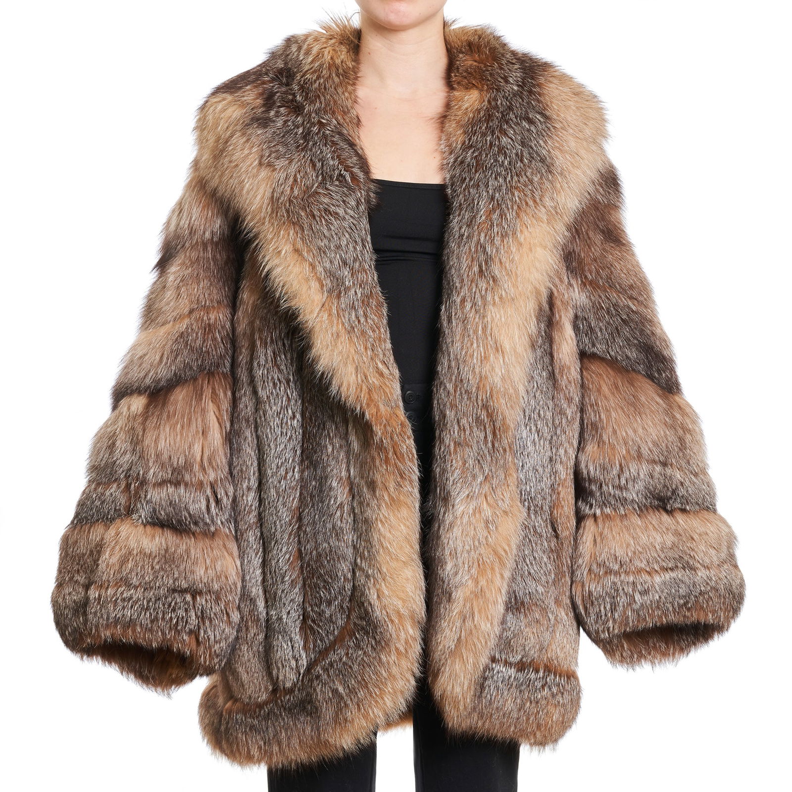 NO RESERVE MARMOUR & TRIVERS MID-LENGTH FUR COAT   Condition grade B-.   No size label attached. (1 of 2)