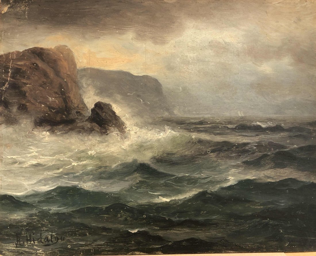 Felix Resurreccion Hidalgo, Philippines (1855-1913): Felix Resurreccion Hidalgo, Philippines (1855-1913), Signed, oil on board, 12"x9.5" Provenance: Private Collection, Pasadena, California U.S.A.