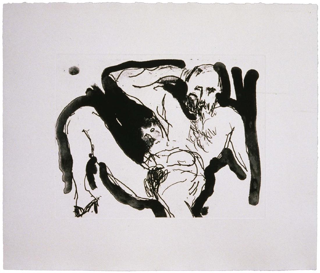 Malcolm Morley, Born of Adam: Malcolm Morley, Born of Adam, 1987, 1 color intaglio, 22 x 26 inches, edition of 19