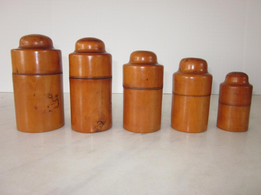 Graduated Treen Bottle Cases (1 of 3)
