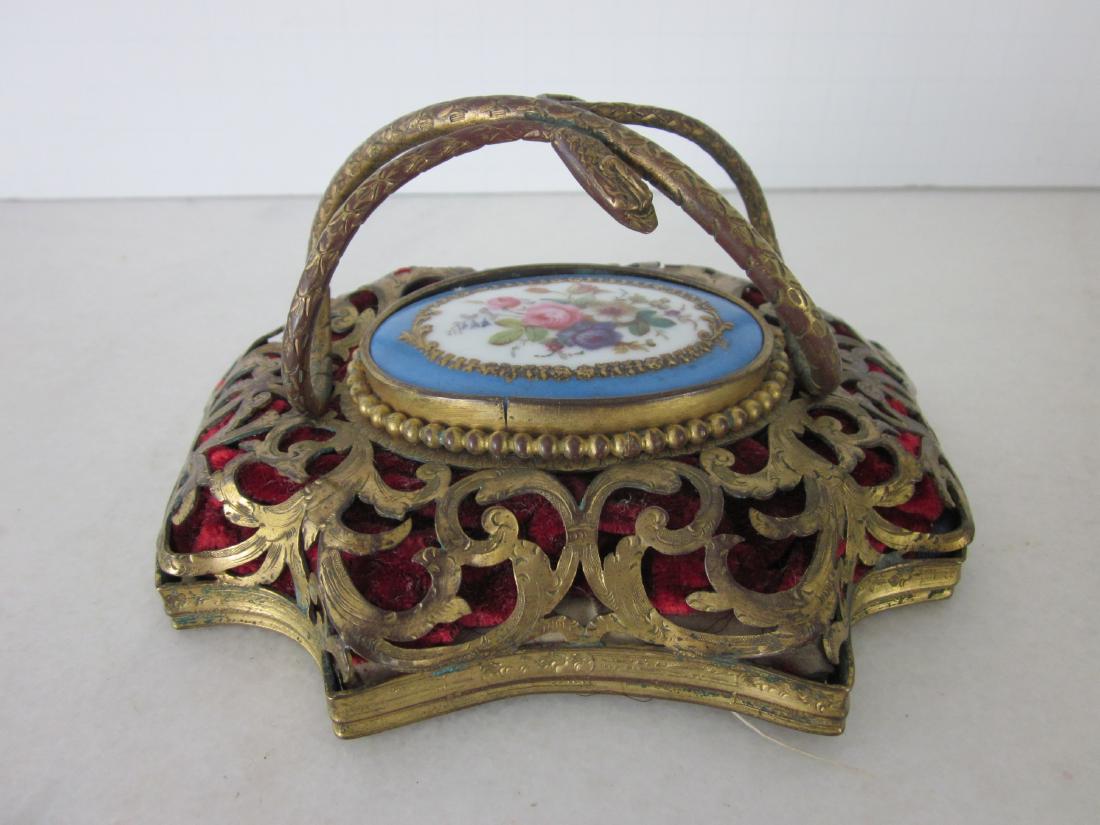 French Bronze and Porcelain Paperweight (1 of 3)