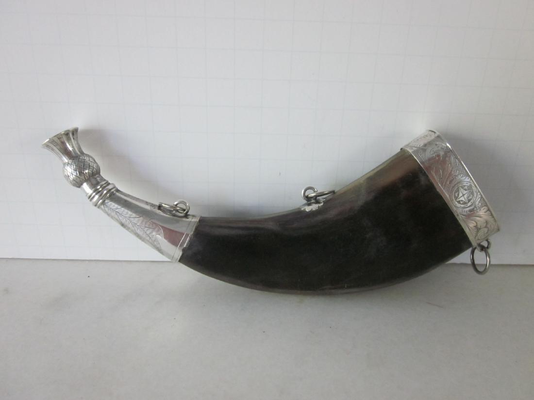 Scottish Silver-Mounted Powder Horn (1 of 4)