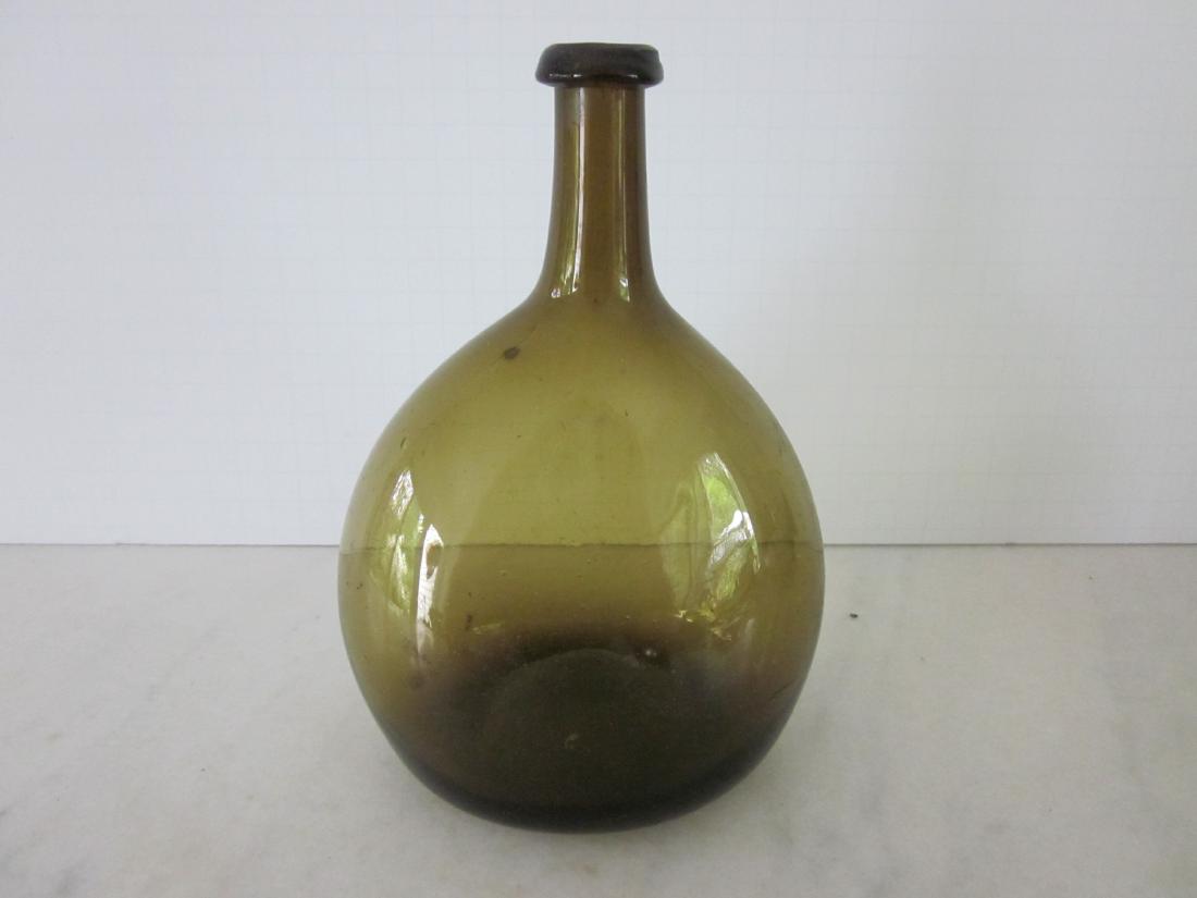 Hand Blown Green Bottle (1 of 3)