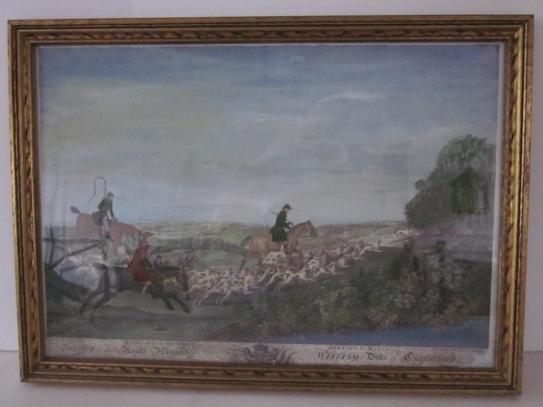 18thC Hand colored Engraving (1 of 5)