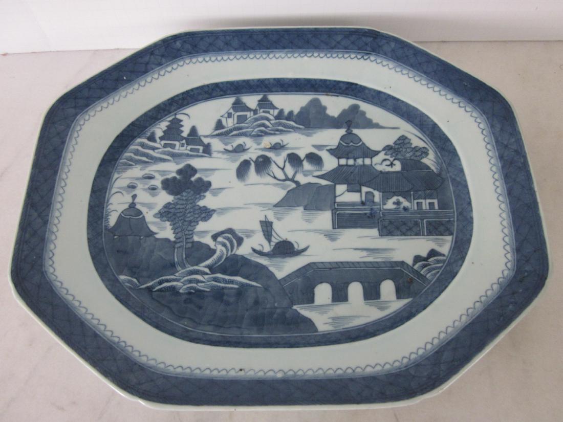 Large Canton B & W Platter (1 of 3)
