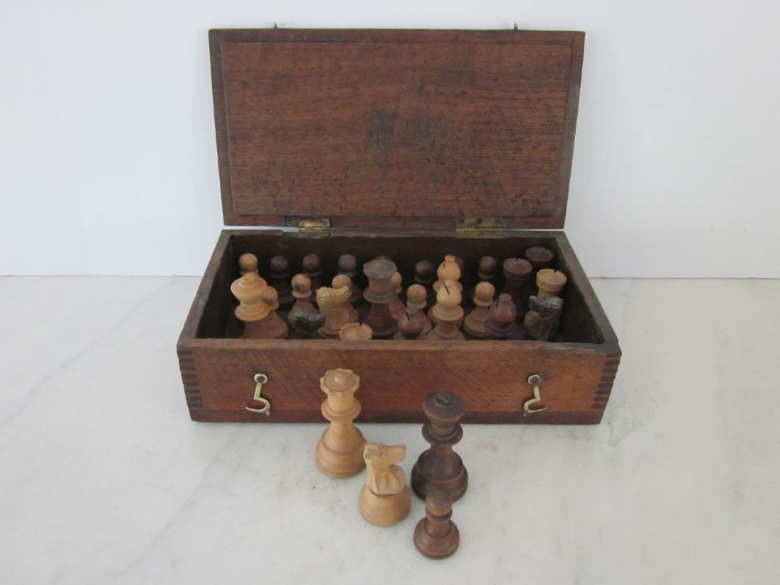 Early Wood Chess Set (1 of 3)