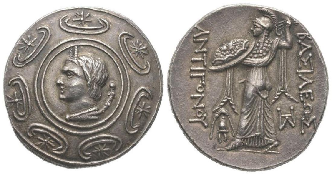 Kingdom of Macedonia, Antigonos II Gonatas 277-239 BC.: Kingdom of Macedonia, Antigonos II Gonatas 277-239 BC. Tetradrachm AG 17.1 g. Ref : SNG Saroglos 921-3 EF Provenance: from the collection Pozzi, Noville (1921), 970 and Triton III (1999), 300