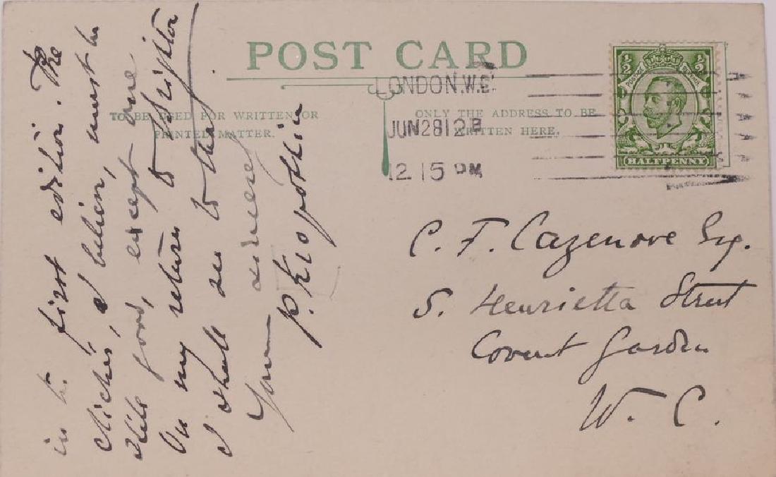 KROPOTKIN Petr Alekseevich (1842-1921) A handwritten: KROPOTKIN Petr Alekseevich (1842-1921) A handwritten letter on a postcard addressed to the publisher K.F To Keiznov London, June 28, 1912, 8 x13cm. In English. The card was sent by mail. The letter ta