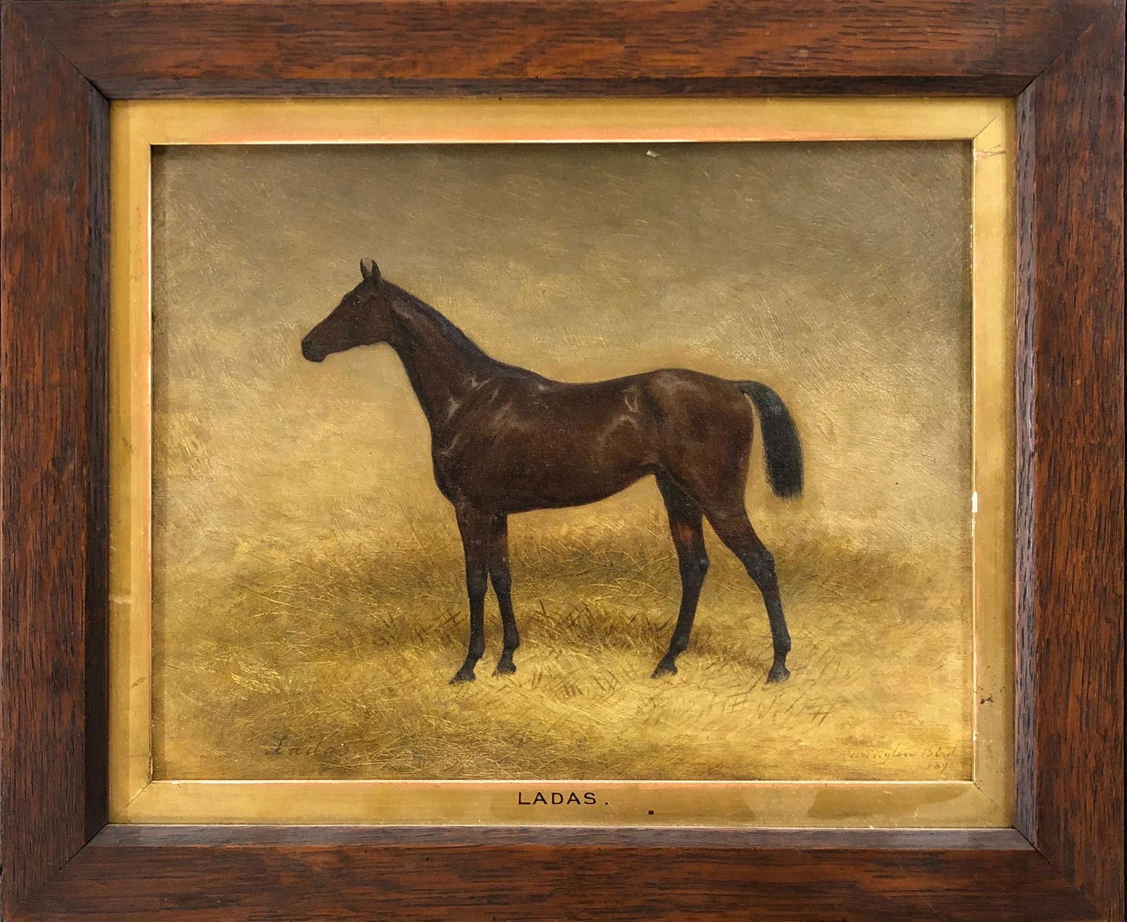 John Alexander Harrington Bird - Ladas: (British 1846 - 1936) Oil on board 20.5 cm x 26 cm Signed & dated 1894